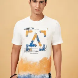 Street 808 By Pantaloons White Regular Fit Printed T-Shirt-picture-20