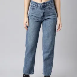 showoffff SHOWOFF Blue Straight Fit Mid Rise Jeans-picture-41