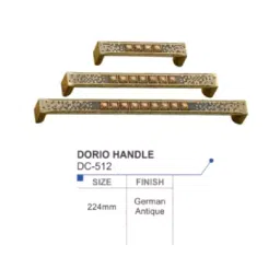 DORIO DC 512 German Antique Finish DORIO Cabinet Handle - 224 mm image 3
