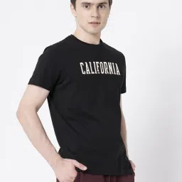 Red Tape Black Cotton Regular Fit Printed T-Shirt image 4