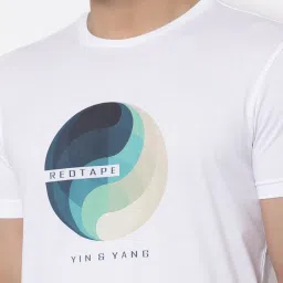 Red Tape White Cotton Regular Fit Printed T-Shirt image 4