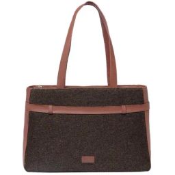 ZOUK Brown Solid Large Laptop Tote Handbag-picture-46