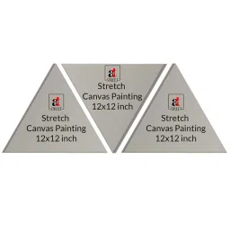 Art Street White Sunflower Triangle Stretched Canvas Painting - Set of 3 image 4