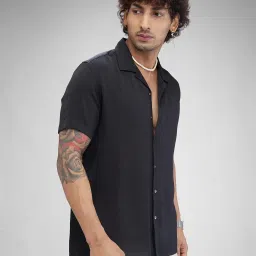 Vastrado Black Relaxed Fit Shirt image 4