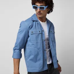 Vastrado Blue Cotton Relaxed Fit Shirt image 4