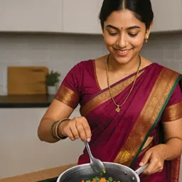 HAZEL Silver Stainless Steel Non-Stick Fry Pan with Honeycomb Coating 22 cm (1 L)-picture-30