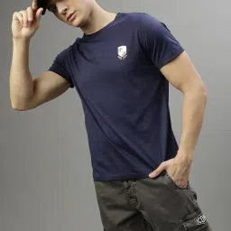 Iconic Navy Blue Regular Fit T-Shirt image 4