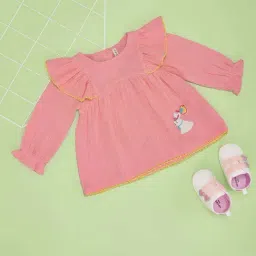 Pantaloons Baby Girls Pink Cotton Solid Full Sleeves Casual Tops & Tees-image-68