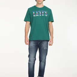 Levi's Green Cotton Loose Fit Logo Printed T-Shirt image 4