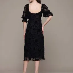 Label Ritu Kumar Black Molly Midi Dress image 2