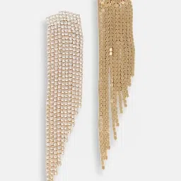 Sohi Silver Plated Designer Stone Party Dangler Earrings image 4