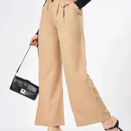 People by Pantaloons Beige Plain Pants image 4