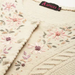 Apsley Beige Embroidered Cardigan image 4