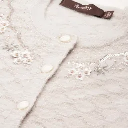 Apsley Beige Embroidered Cardigan image 4