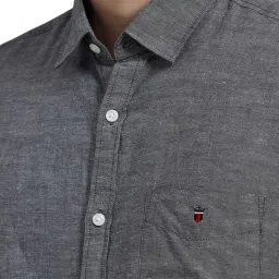 Louis Philippe Grey Slim Fit Shirt image 4