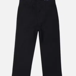 Allen Solly Junior Black Cotton Regular Fit Trousers-picture-20