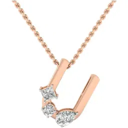SHINE ETERNAL Lab Grown Diamond 18k (750) Rose Gold Pendant for Women-picture-35
