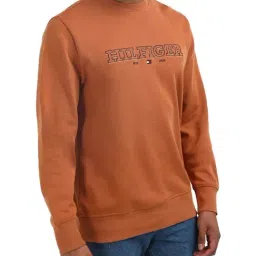 Tommy Hilfiger Brown Cotton Embroidered Men Regular Fit Sweatshirt image 4