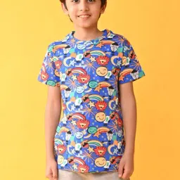 Anthrilo Boys Blue Animal Boys Short Sleeve T-Shirt-picture-31