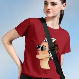 Moda Rapido Women Printed Bio Finish T-shirt-picture-14