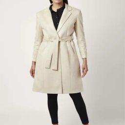 Annabelle by Pantaloons Beige Regular Fit Long Jacket-picture-0