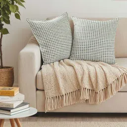 House This Grey Checks Cushion Covers-image-78