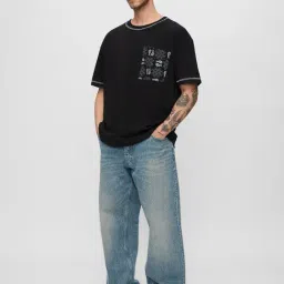 The Souled Store Black Cotton Casual T-Shirt-picture-26