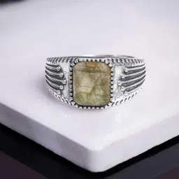 GIVA 925 Silver Oxidised Silver Heritage Ring for Men-image-65