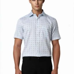 Louis Philippe White Regular Fit Printed Shirt-picture-41