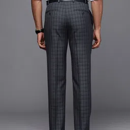 Raymond Men Checked Slim Fit Trousers image 3