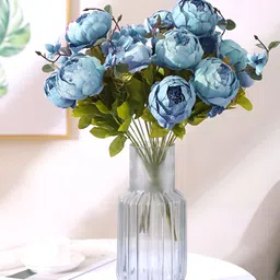 Homesake Blue 2 Pieces Hanging Peony Artificial Flower-image-57