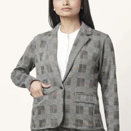 Annabelle by Pantaloons Grey Printed Blazer-picture-20