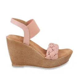 Catwalk Women's Pink Ankle Strap Wedges-image-53