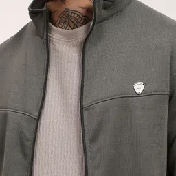 SHOWOFF Men Mock Collar Cotton Sweatshirt image 2