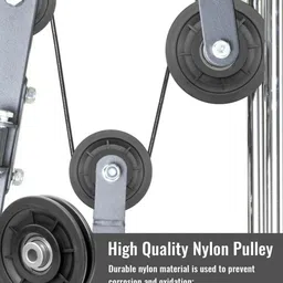 Exercise Machine Attachments Gym Pulley 4 Inch with Inbuilt Bush and Bearing (Black) Pack of 8, Nylon, 8 Pieces, Suitable for All Types of gym equipments (8) image 4