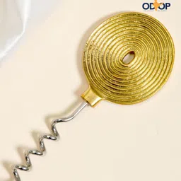 Pravaah India Ekaantrik Brass Wine Opener Solid Brass Concentric Design-image-27