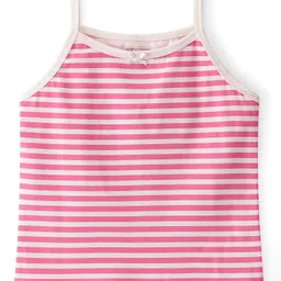 Pine Kids Cotton Lycra Knit Sleeveless Stripes & Text Printed Slips Pack of 3 (Colour & Print May Vary) image 2