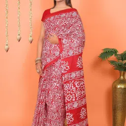 Ravi Janki Suit & Sarees Abstract Printed Pure Cotton Saree image 2