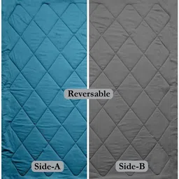 CHICERY Teal & Grey Microfiber AC Room Double Bed Comforter image 4