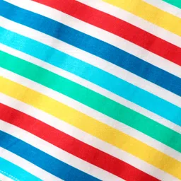 Babyhug 100% Cotton Single Jersey Knit Sando With Stripes - Light Blue image 3