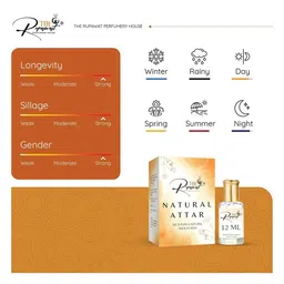 THE RUPAWAT Perfumery House Pleasant Natural Alcohol Free Attar - 12 ml image 3