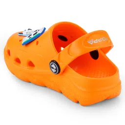 HOPPA SWEDEN Perforated Clogs With Panda & Ball Charms - Orange image 5