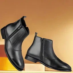 SHOZANIA Men Round-Toe Chelsea Boots-picture-13