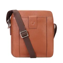 Hidesign Tan Solid Medium Cross Body Bag-image-6