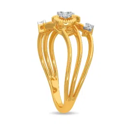 Kisna Diamond & Gold Jewellery Kiri 14k (585) Diamond & Gold Ring For Women image 4