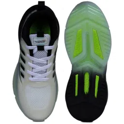 Columbus Men's White & Green Running Shoes image 4