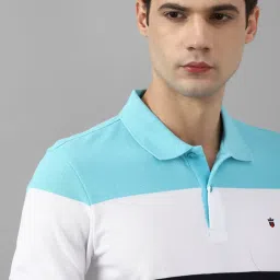 Louis Philippe Sport Multicolored Slim Fit Colour Block Polo T-Shirt image 4