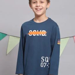 Monte Carlo Kids Teal Printed Full Sleeves T-Shirt-picture-17