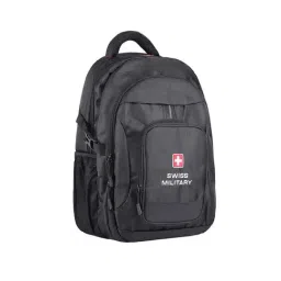 Swiss Military Black Laptop Backpack with USB Port and Travel Organizer Bag image 4