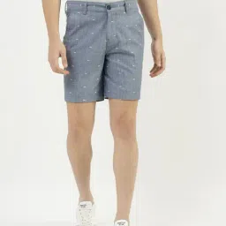 United Colors Of Benetton Blue Slim Fit Printed Shorts-picture-37